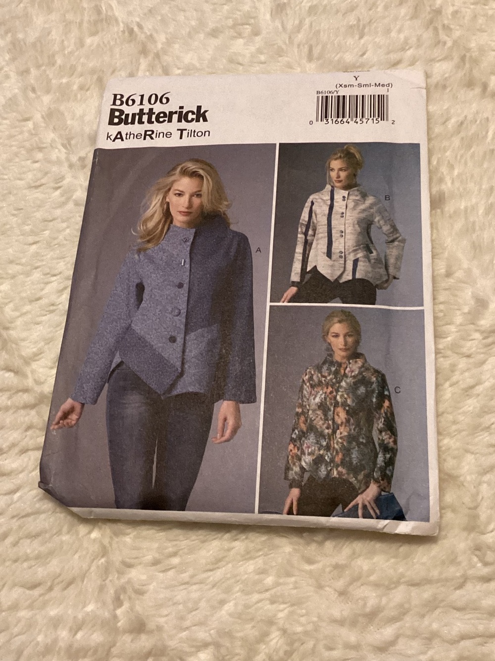 Butterick B6106 Uncut Sewing Pattern Misses Jacket Sz Xs-medium Pattern
